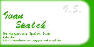 ivan spalek business card